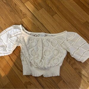 MISA Eyelet Off-Shoulder Top